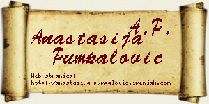 Anastasija Pumpalović vizit kartica